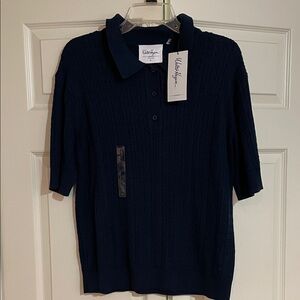 Walter Hagen Navy Button Down Shirt